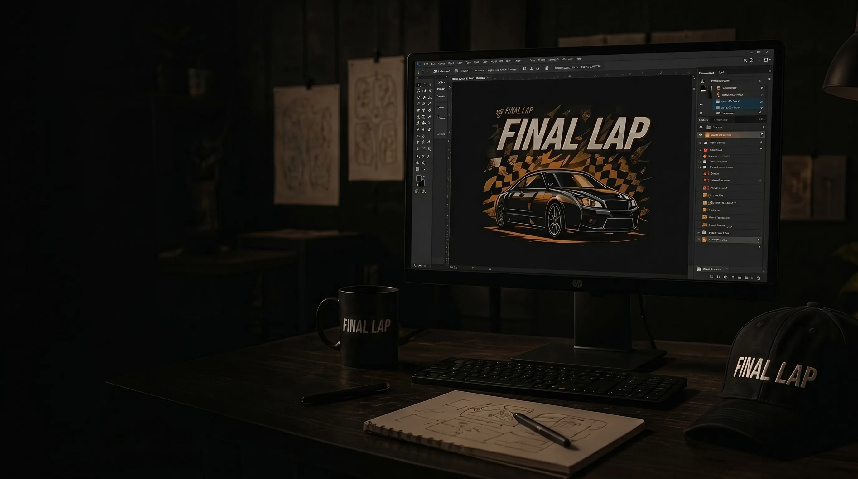 Final Lap apparel graphic design example 1